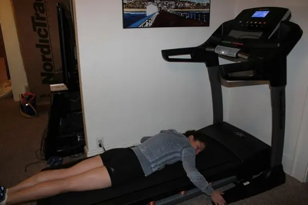 Treadmill in a home, from The Hungry Runner Girl's treadmill ideas post