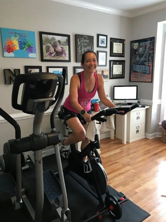 Home office and fitness room with cardio equipment, from Fit Newton
